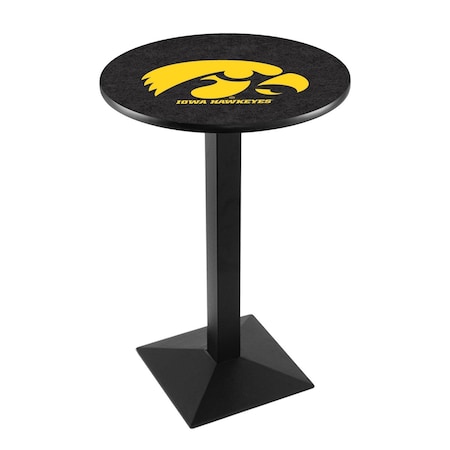 Holland Bar Stool Co 36" Blk Wrinkle Iowa Pub Table L217B3628IowaUn